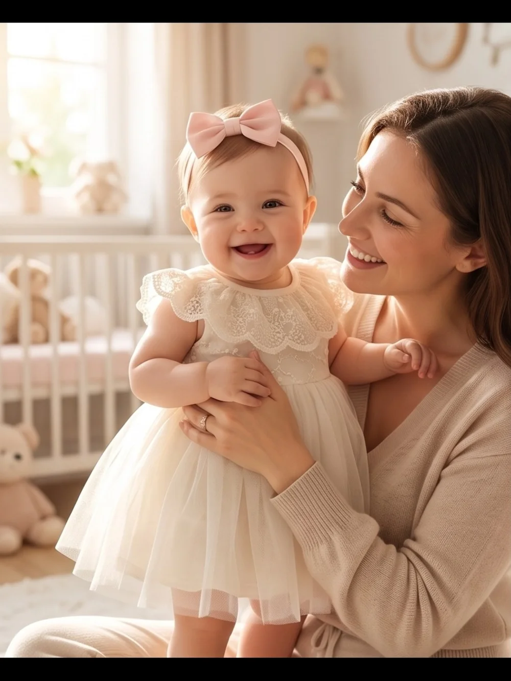 Classic White Lace Tulle Kids Dress
